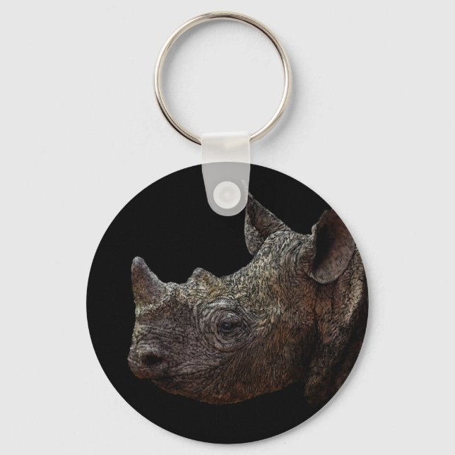 Black Rhino Keychain (Front)