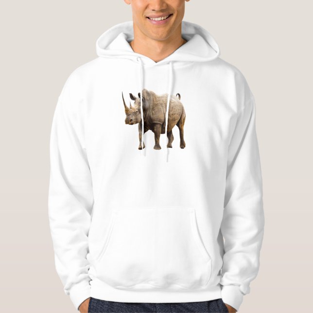 Black Rhino Pullover Hoodie (Front)