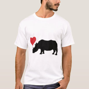 Black-Rhino-with-Heart T-Shirt