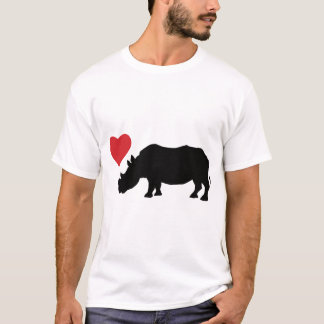 Black-Rhino-with-Heart T-Shirt
