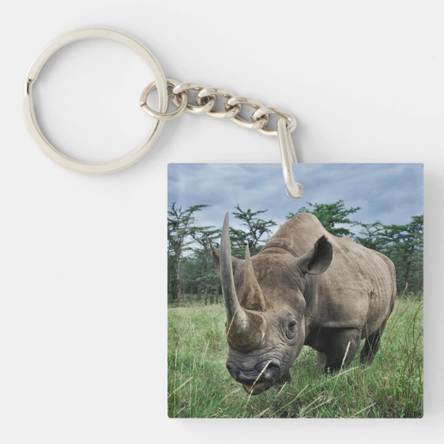 Black Rhinoceros | Kenya Keychain (Front)