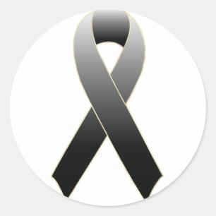 Black Ribbon Awareness Sticker