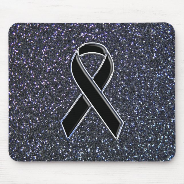 Black Ribbon Awareness Symbol Mouse Pad (Front)