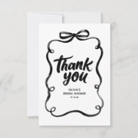 Black Ribbon Bow Whimsical Bridal Shower