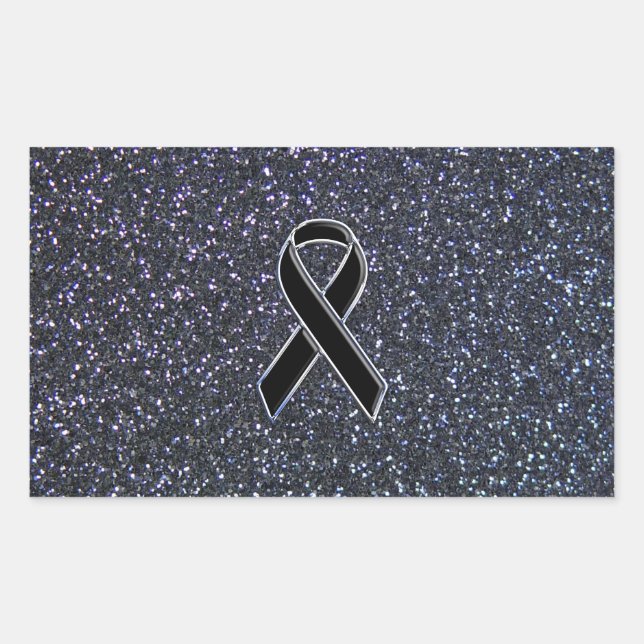 Black Ribbon Decor Sticker (Front)