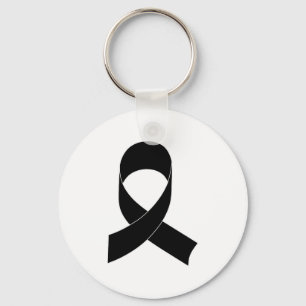 Black Ribbon Drawing Keychain