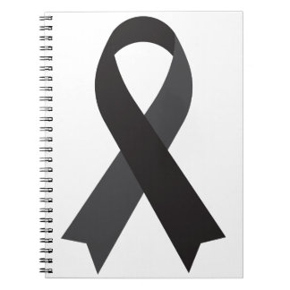 Black Ribbon Melanoma or Memorials/Mourning  Notebook