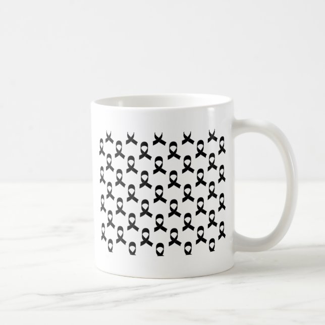 Black Ribbon Pattern Coffee Mug (Right)