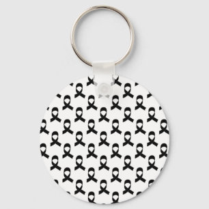 Black Ribbon Pattern Keychain