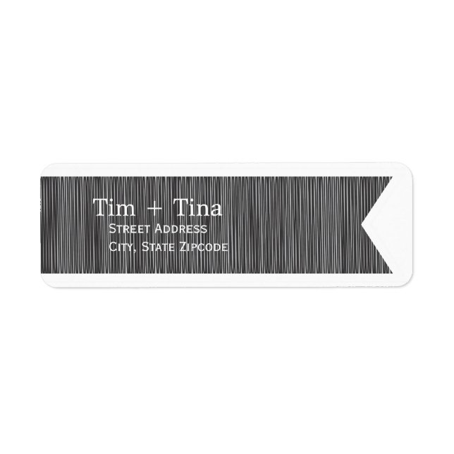 Black Ribbon Return Address Label (Front)