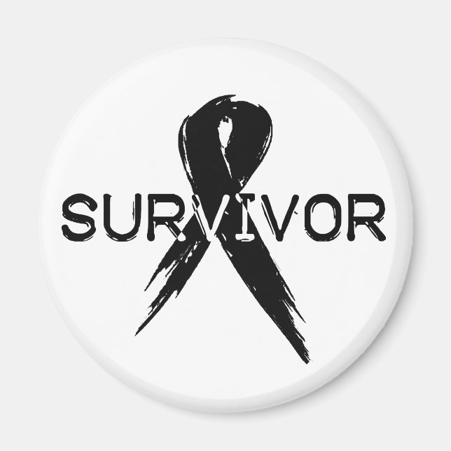 Black Ribbon- Survivor Magnet (Front)