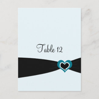 Black Ribbon Table Seating Card