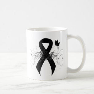 Black Ribbon with Butterfly Coffee Mug