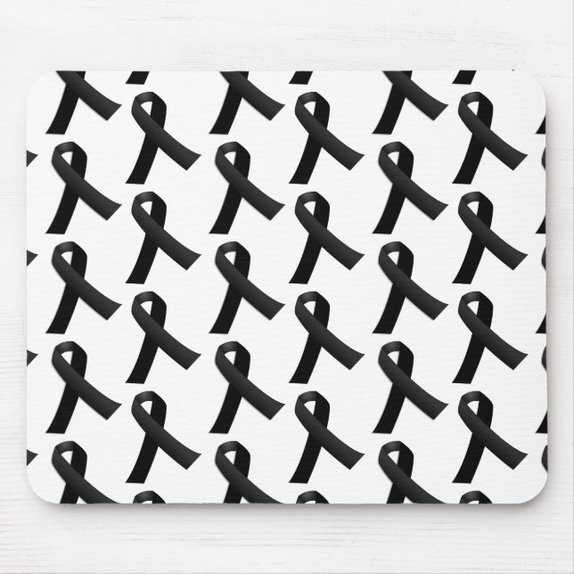 Black Ribbons Mouse Pad (Front)
