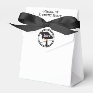 Black Ring on Grad Cap Graduation Favor Box