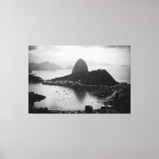 Black Rio de Janeiro - Brazil Canvas Print