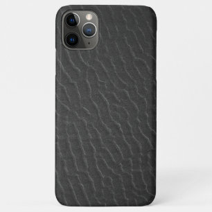 Black Rippled Texture Pattern Print iPhone 11 Pro Max Case