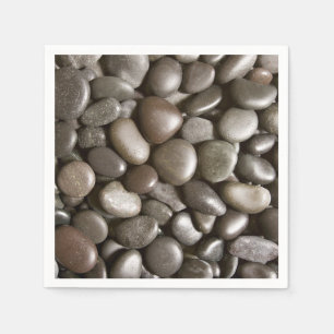 Black River Rock Nature Zen Pebble Napkin