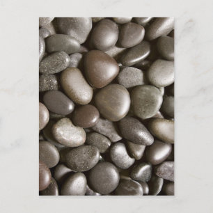 Black River Rock Nature Zen Pebble Postcard