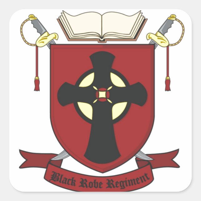 BLACK ROBE REGIMENT SQUARE STICKER (Front)