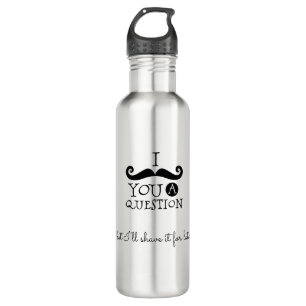 Black Robin Egg Blue Mustache Humor 710 Ml Water Bottle