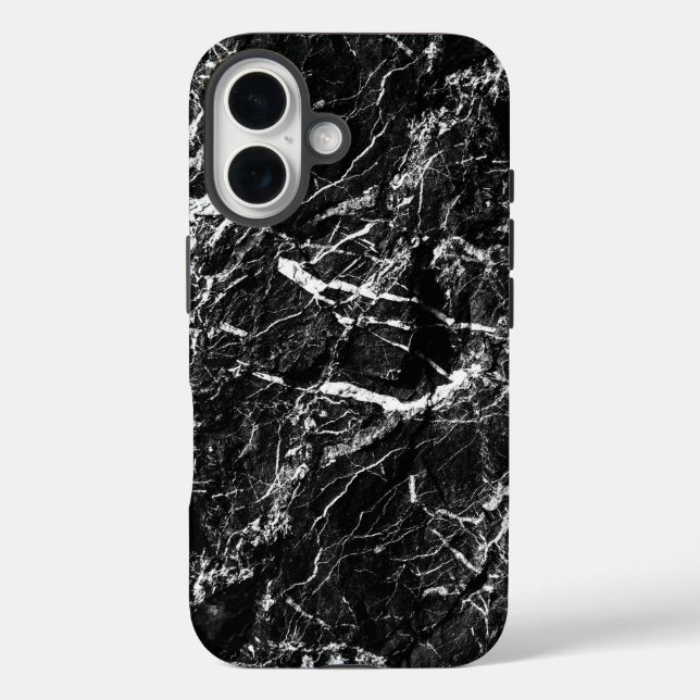 Black rock surreal nature faux texture Case-Mate iPhone case (Back)
