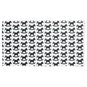 Black Rocking Horse Pillowcase