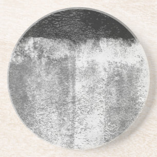 Black rolled paint coaster