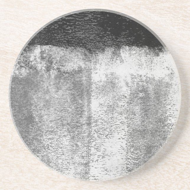 Black rolled paint coaster (Front)