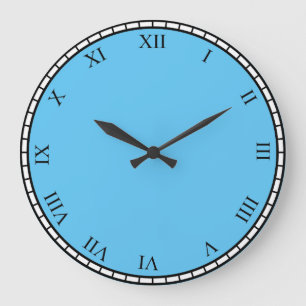 Black Roman Number Face & Trim Clock Face Clock