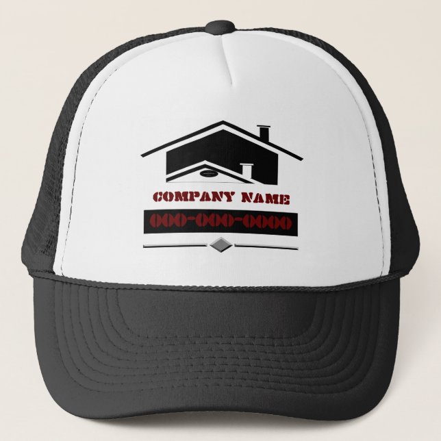 Black Roof Trucker Hat (Front)