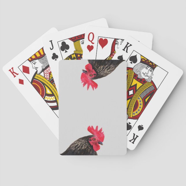 Black Rooster Playing Cards (Back)