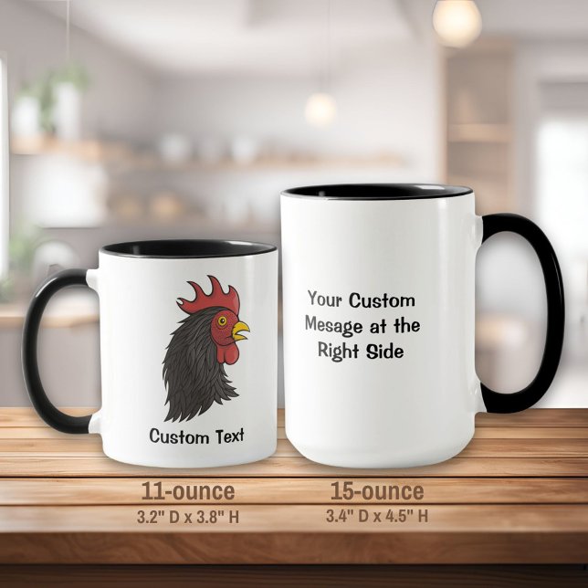 Black Rooster's Head Mug (Creator Uploaded)