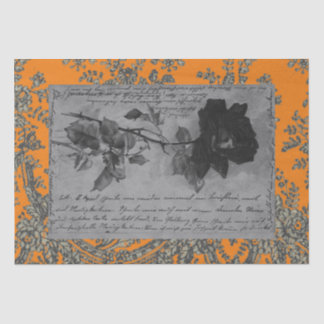 BLACK ROSE BLACK LACE HALLOWEEN Tissue Paper