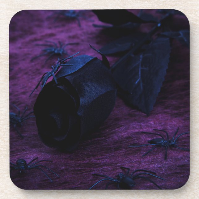 Black Rose Coasters (Front)