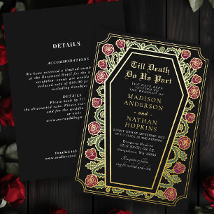 Black Rose Coffin Gothic Wedding All in one
