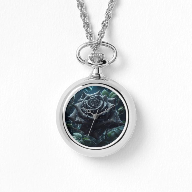 Black Rose Floral Watch (Front)