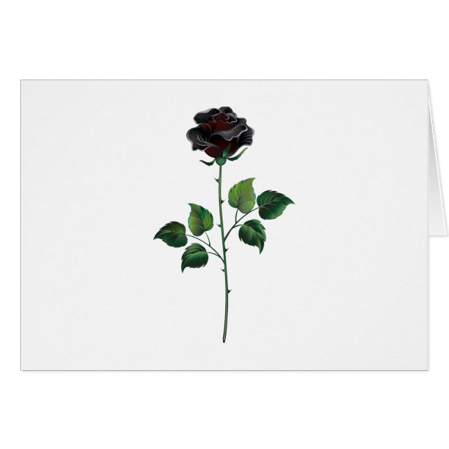 Black rose flower (Front Horizontal)