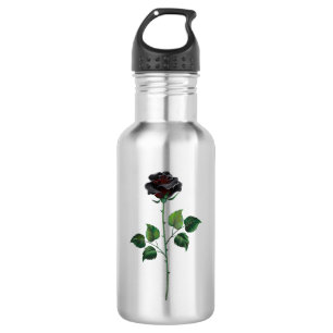 Black rose flower 532 ml water bottle