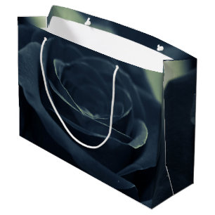 Black Rose Flower Dark Gothic Vibe Large Gift Bag