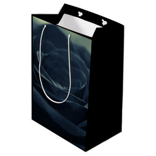 Black Rose Flower Dark Gothic Vibe Medium Gift Bag