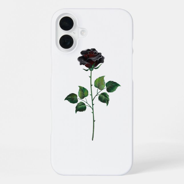 Black rose flower iPhone case (Back)