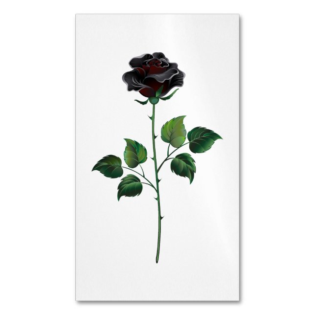 Black rose flower 	Magnetic business card (Front Vertical)