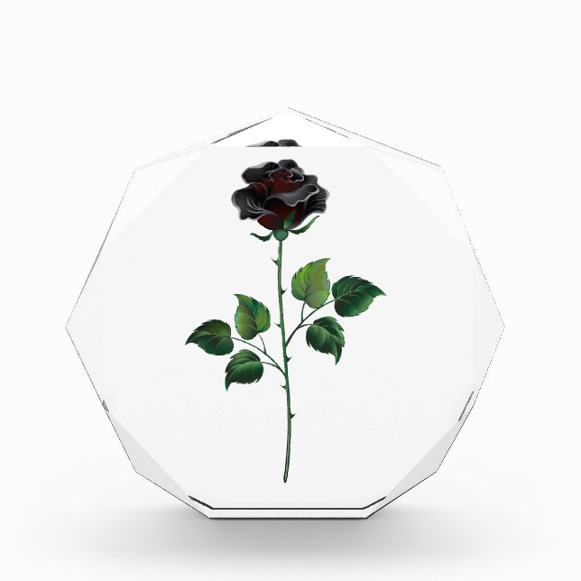Black rose flower photo block (Front)
