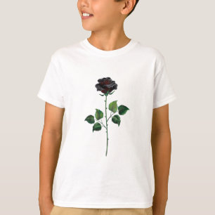Black rose flower T-Shirt