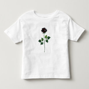 Black rose flower toddler t-shirt