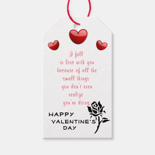 Black Rose    Gift Tags (Front)