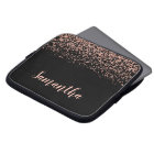 Black Rose Gold Faux Glitter Personalized