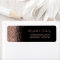 Black Rose Gold Glitter Wedding Return Address