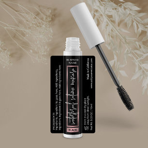 Black & Rose Gold Lash Serum Cosmetic Tube Mascara